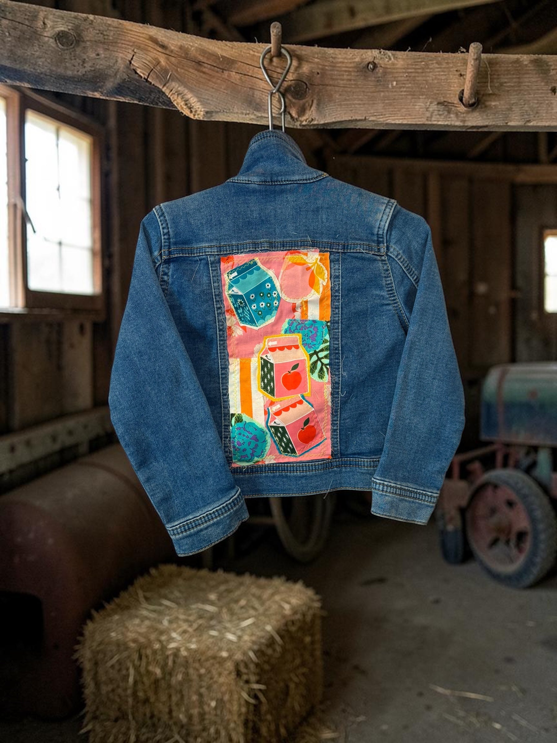 Custom Upcycled Patchwork Denim Jacket
